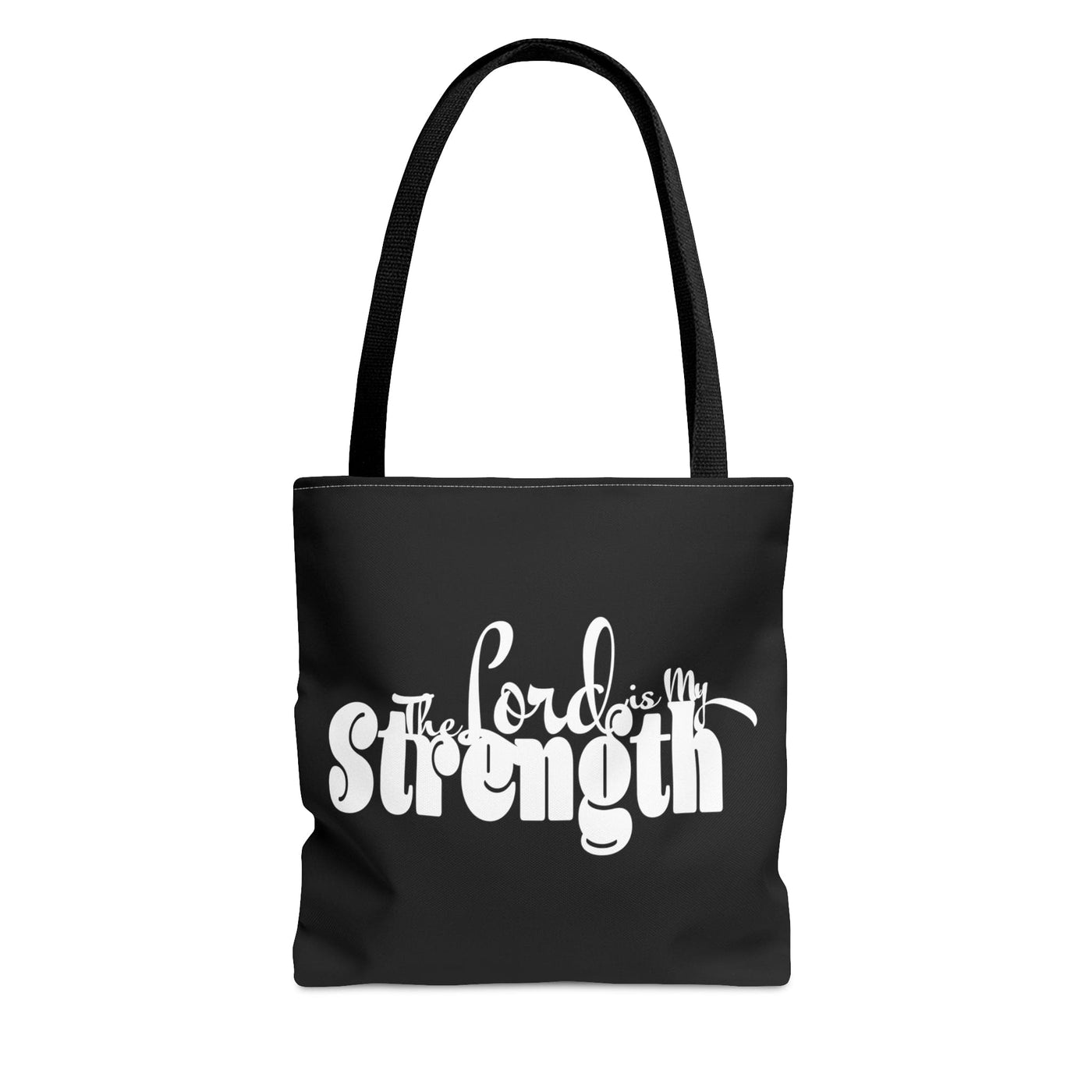 Canvas Tote Bag The Lord Is My Strength Print - Bags