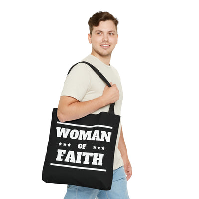 Canvas Tote Bag Woman Of Faith Christian Inspiration Biblical Motivation - Bags