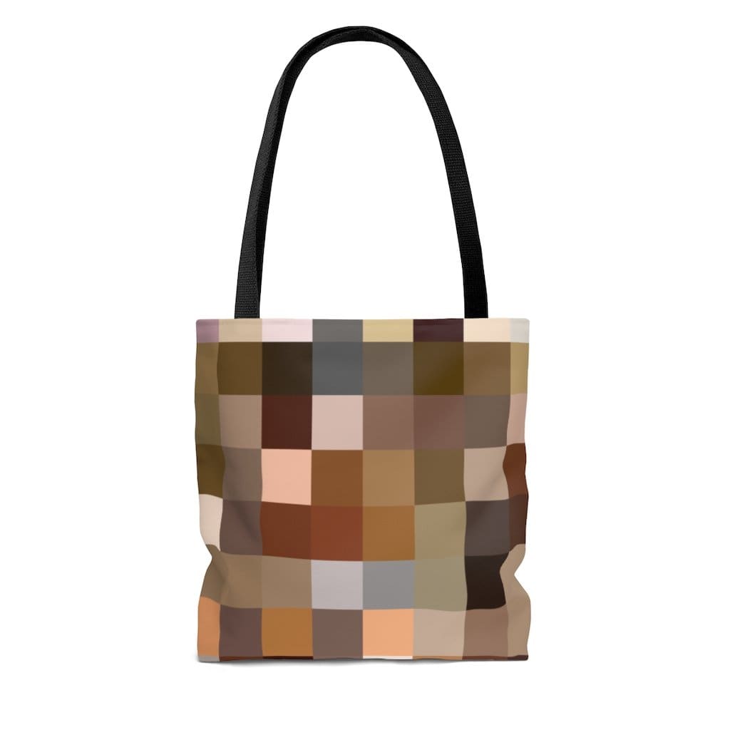 Canvas Tote Bags Natural Brown Colorblock Print - Bags | Canvas Tote Bags