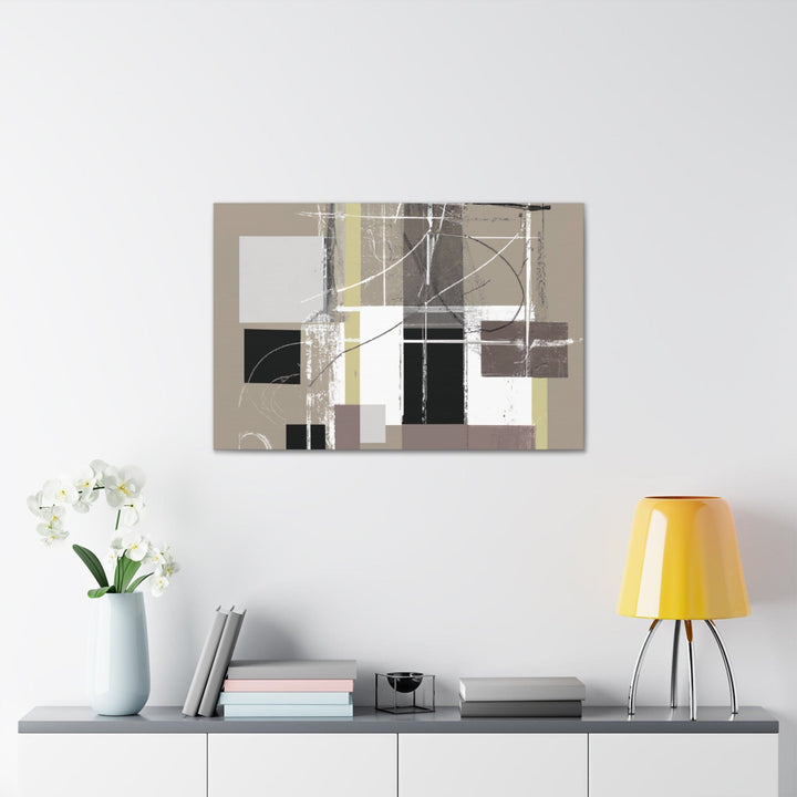 Canvas Wall Art Decor Abstract Brown Geometric Shapes - Decorative | Wall Art