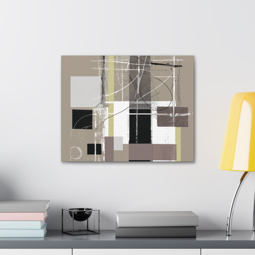 Canvas Wall Art Decor Abstract Brown Geometric Shapes - Decorative | Wall Art