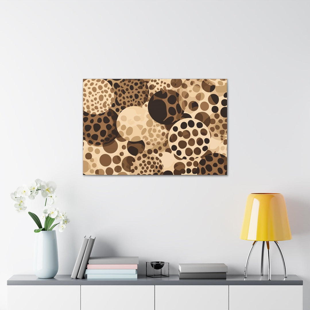 Canvas Wall Art Decor - Beige Brown Spotted Print - Decorative | Wall Art