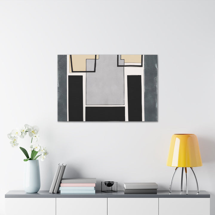 Canvas Wall Art Decor Black Grey Abstract Pattern - Decorative | Wall Art