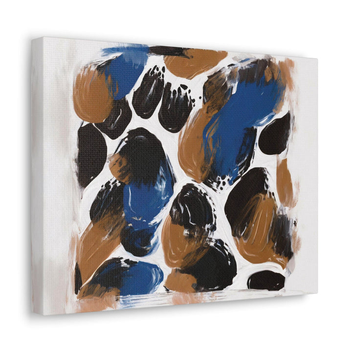 Canvas Wall Art Decor Blue and Brown Spotted Pattern - Decorative | Wall Art