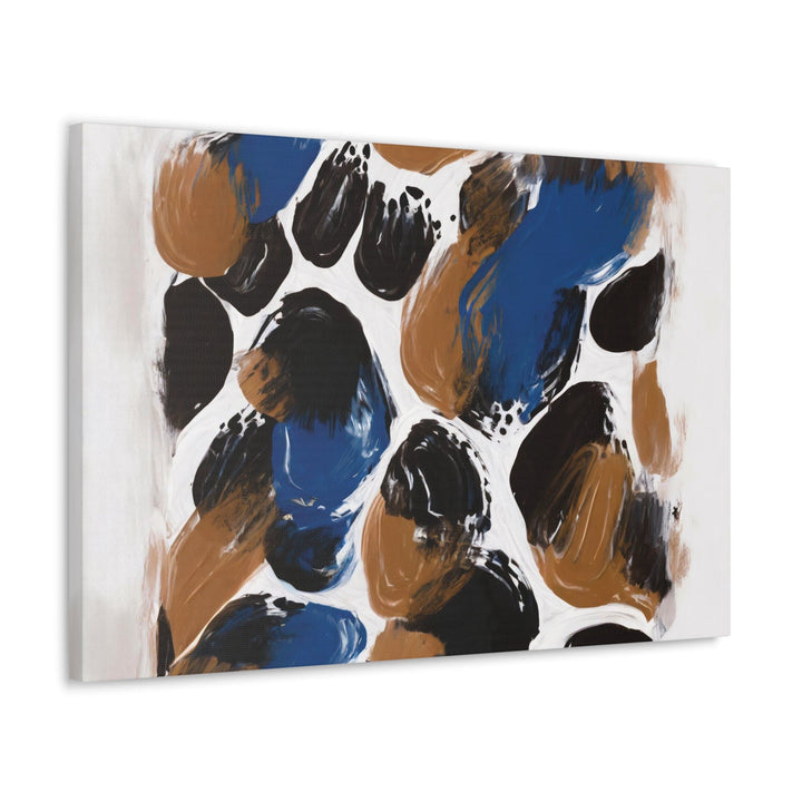 Canvas Wall Art Decor Blue and Brown Spotted Pattern - Decorative | Wall Art