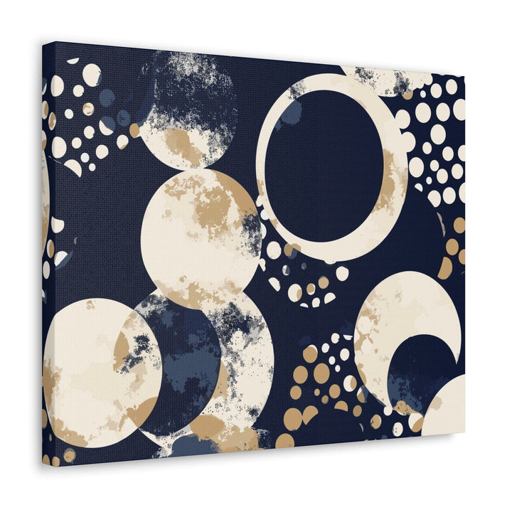 Canvas Wall Art Decor Blue Beige Spotted Print - Decorative | Wall Art | Canvas