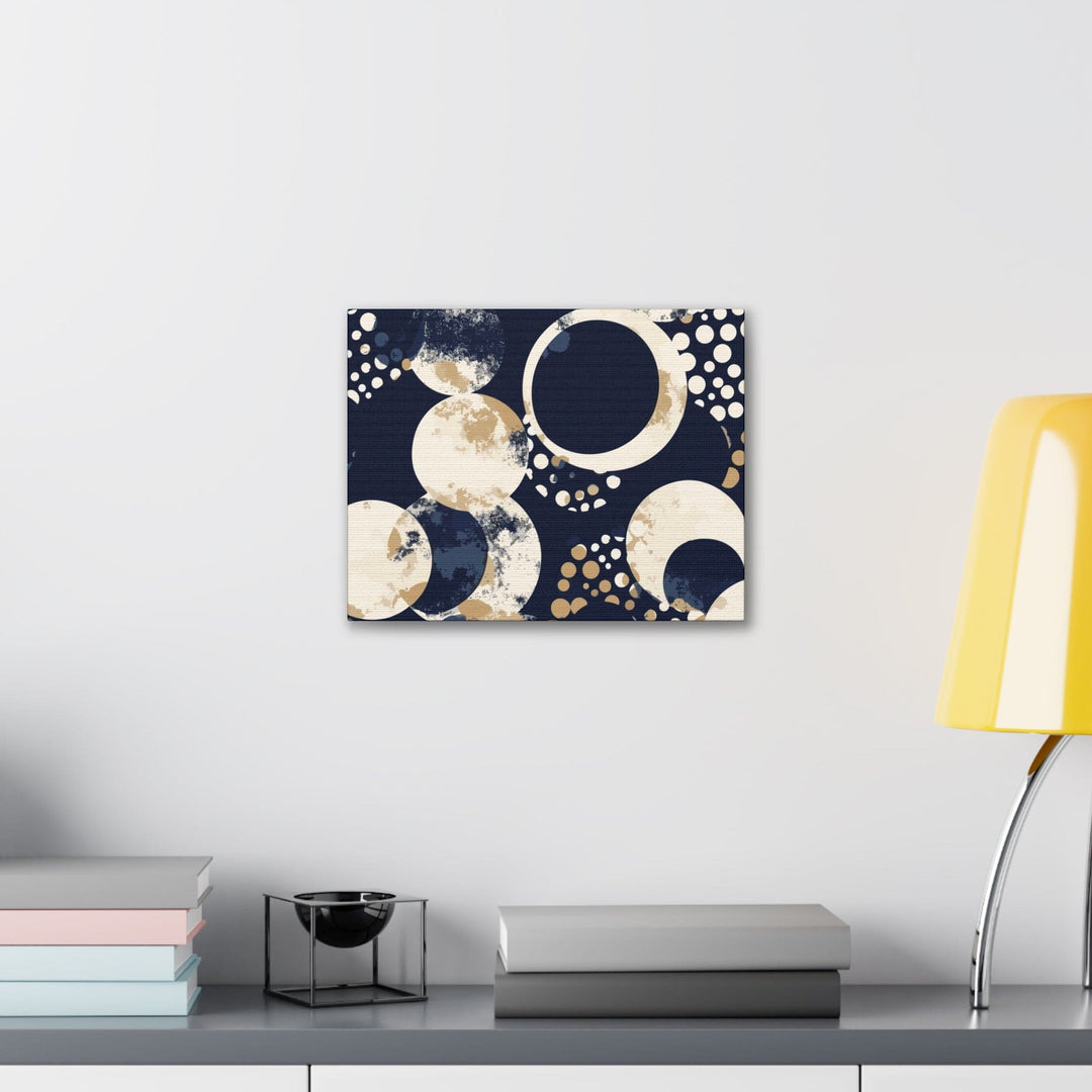 Canvas Wall Art Decor Blue Beige Spotted Print - Decorative | Wall Art | Canvas