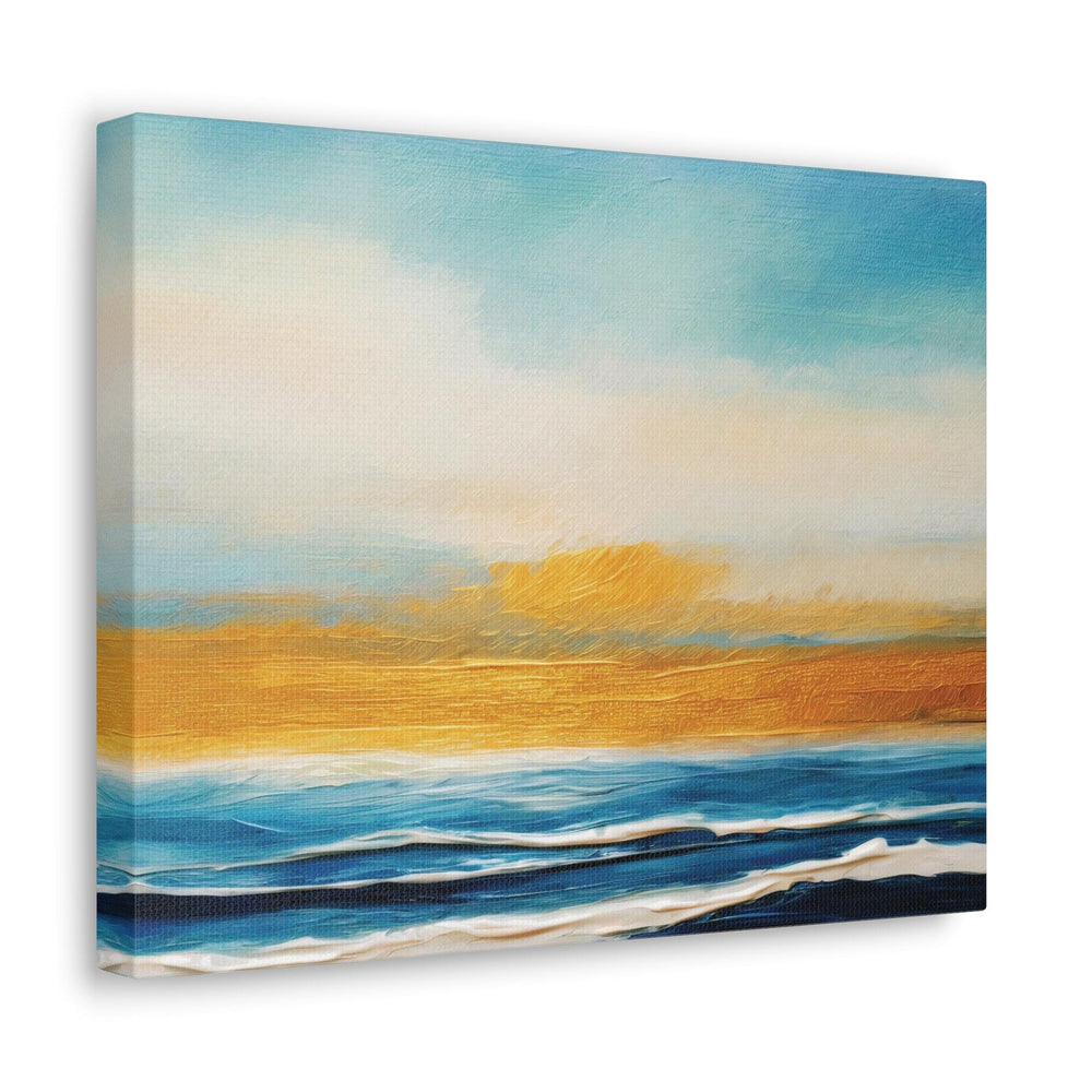 Canvas Wall Art Decor Blue Ocean Golden Sunset Print - Decorative | Wall Art