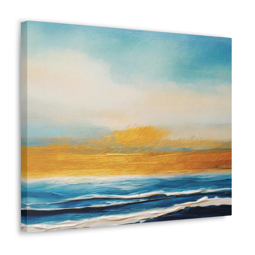 Canvas Wall Art Decor Blue Ocean Golden Sunset Print - Decorative | Wall Art