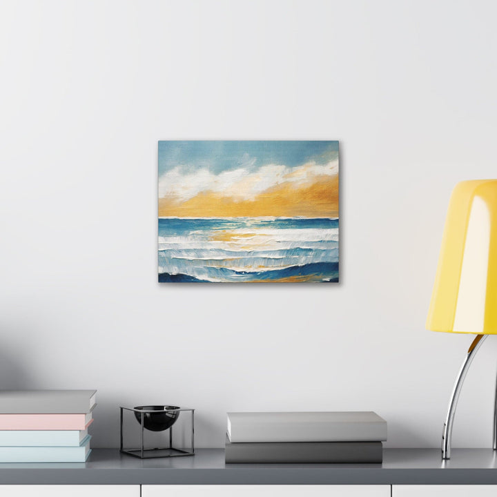 Canvas Wall Art Decor Blue Ocean Golden Sunset Print - Decorative | Wall Art