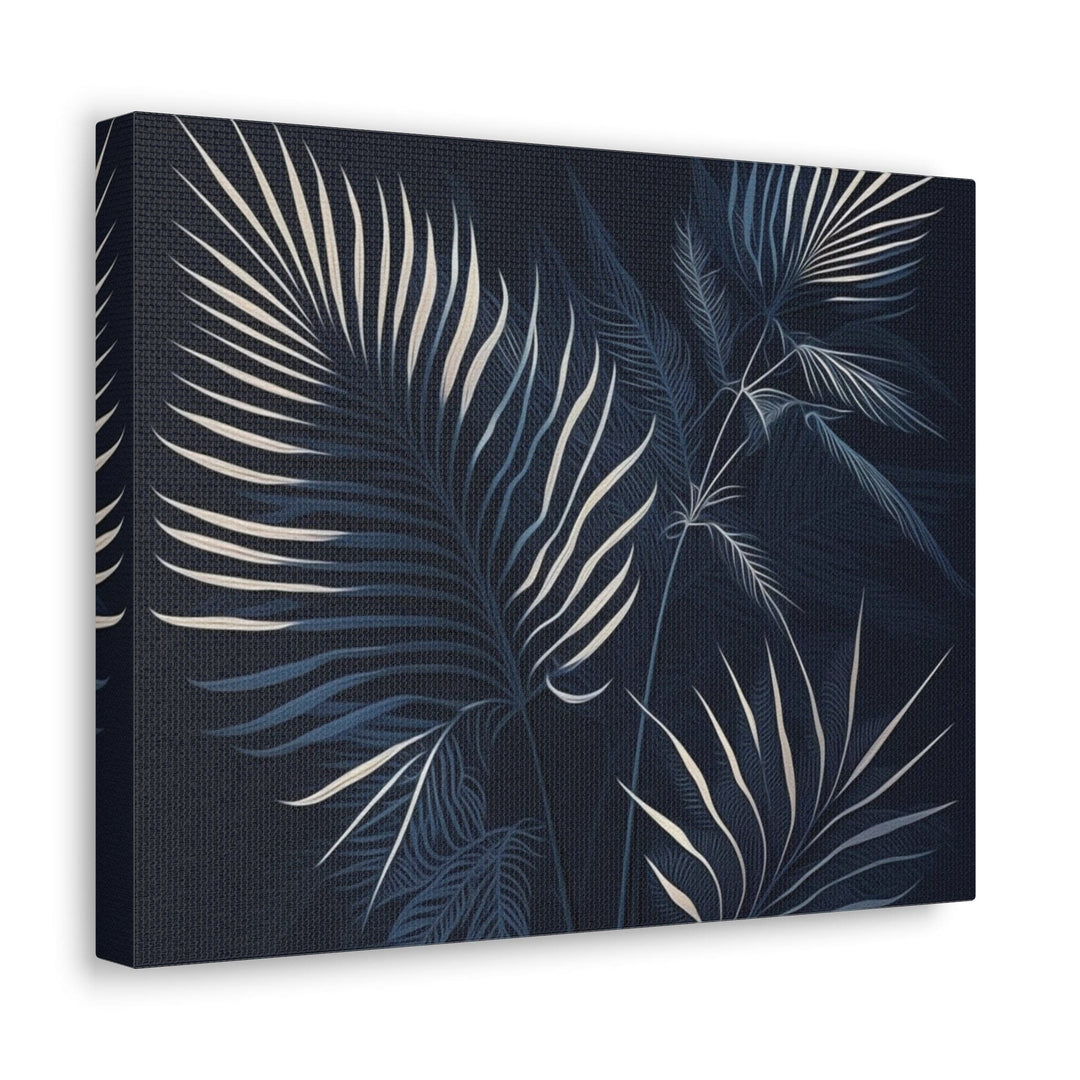 Canvas Wall Art Decor Blue White Palm Leaves - Decorative | Wall Art | Canvas