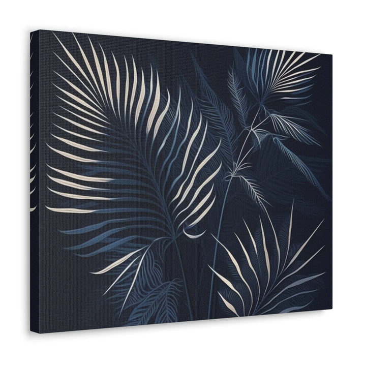 Canvas Wall Art Decor Blue White Palm Leaves - Decorative | Wall Art | Canvas