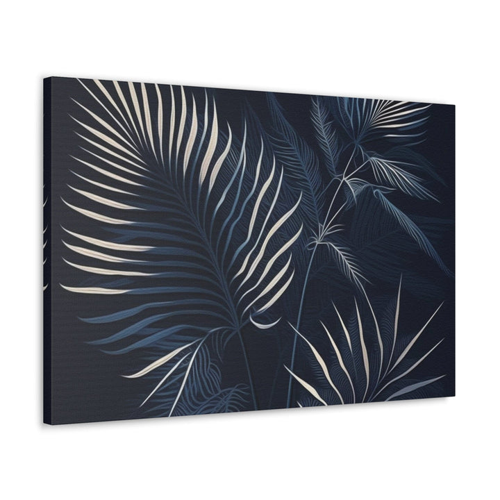 Canvas Wall Art Decor Blue White Palm Leaves - Decorative | Wall Art | Canvas