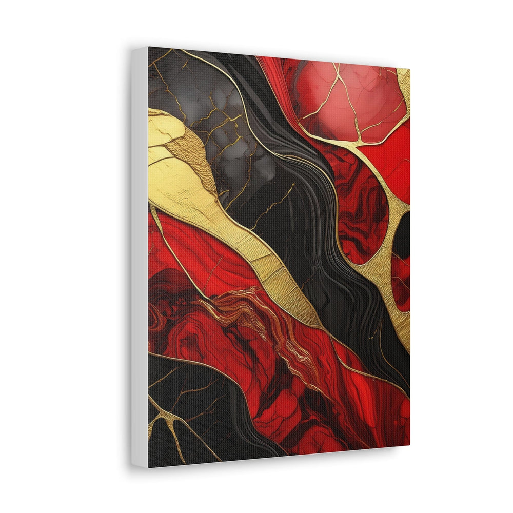 Canvas Wall Art Decor Bold Red Gold Tones Print - Decorative | Wall Art