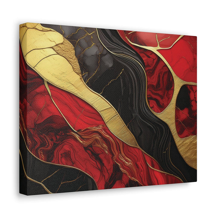 Canvas Wall Art Decor Bold Red Gold Tones Print - Decorative | Wall Art