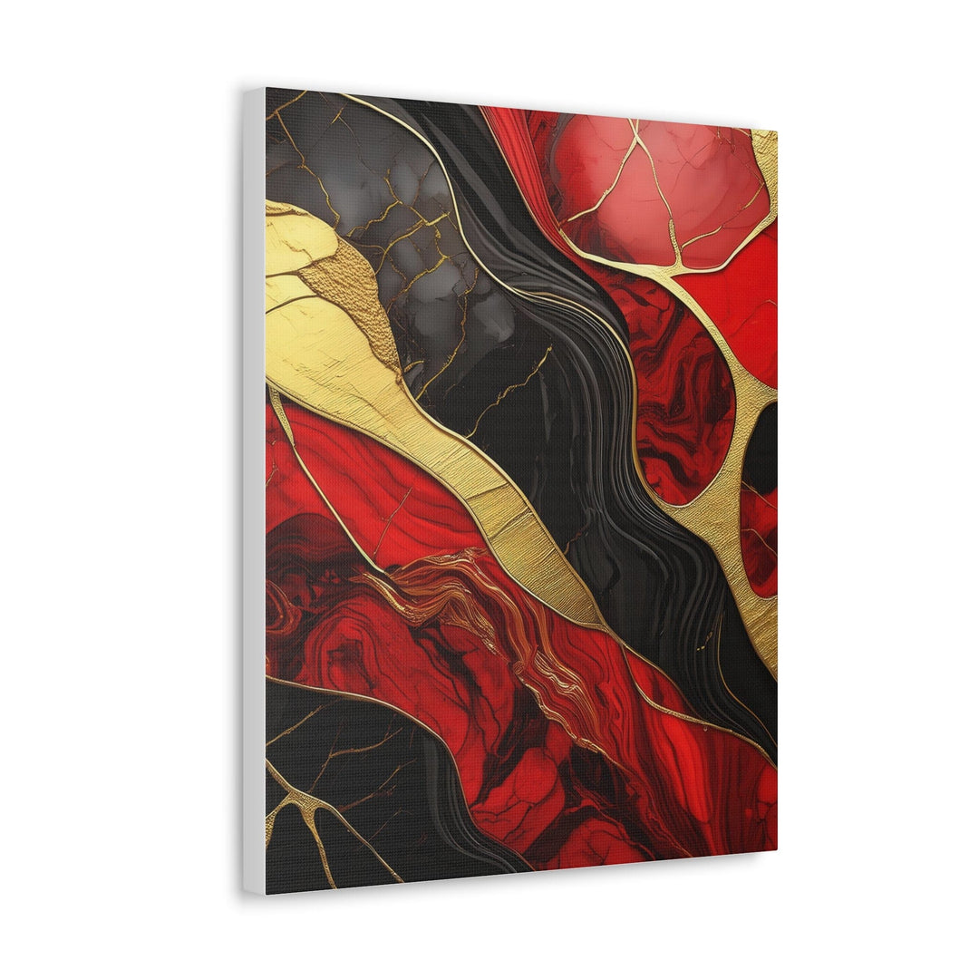 Canvas Wall Art Decor Bold Red Gold Tones Print - Decorative | Wall Art