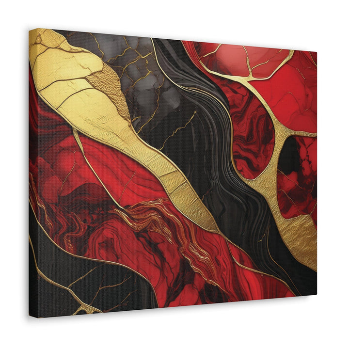 Canvas Wall Art Decor Bold Red Gold Tones Print - Decorative | Wall Art