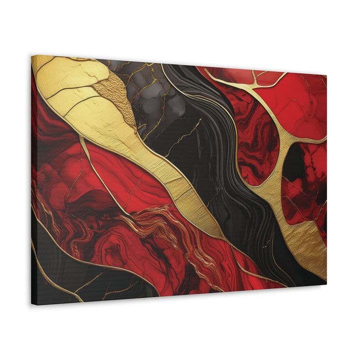 Canvas Wall Art Decor Bold Red Gold Tones Print - Decorative | Wall Art