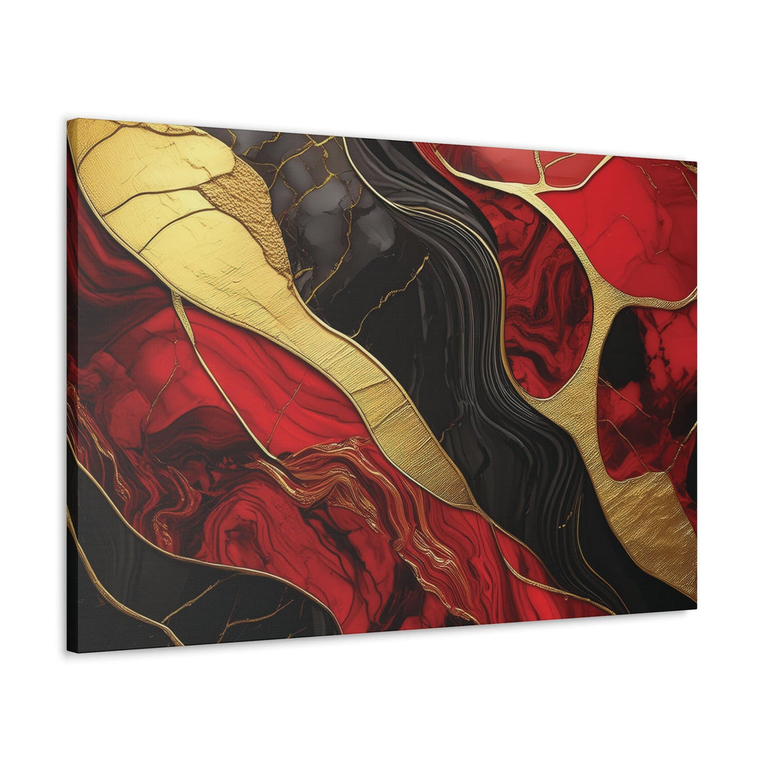 Canvas Wall Art Decor Bold Red Gold Tones Print - Decorative | Wall Art