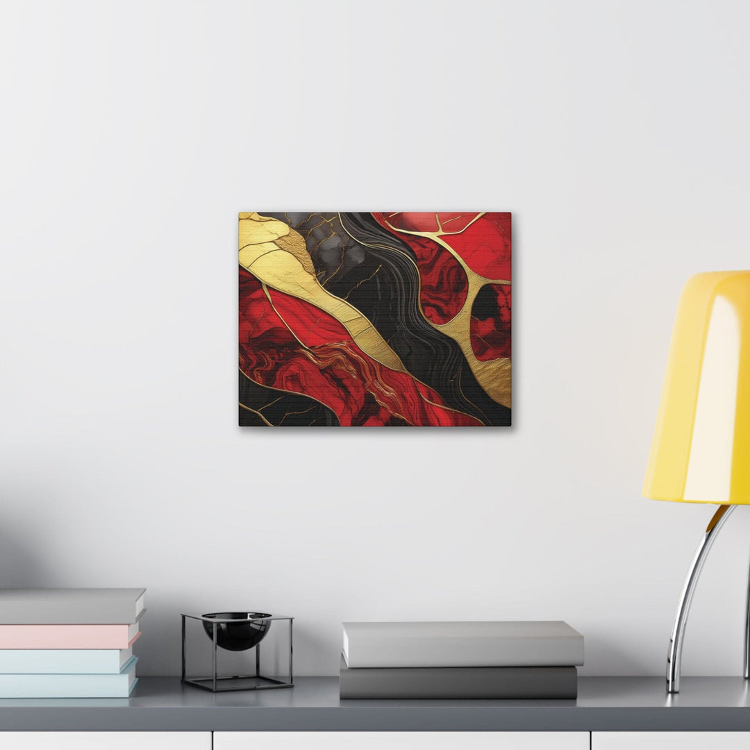 Canvas Wall Art Decor Bold Red Gold Tones Print - Decorative | Wall Art