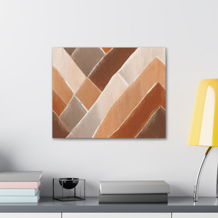Canvas Wall Art Decor - Brown Rustic Watercolors Print - Decorative/Wall