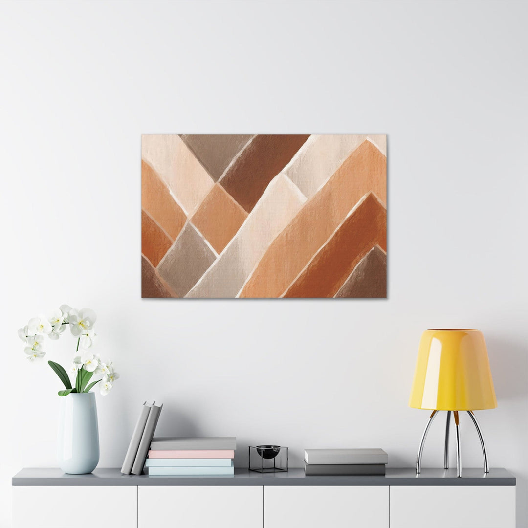 Canvas Wall Art Decor - Brown Rustic Watercolors Print - Decorative/Wall