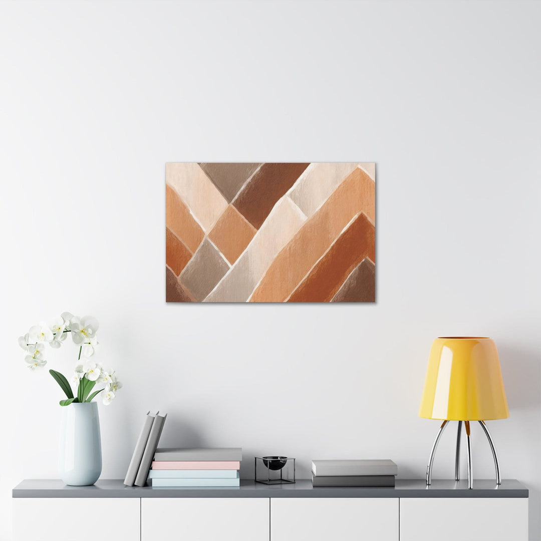 Canvas Wall Art Decor - Brown Rustic Watercolors Print - Decorative/Wall
