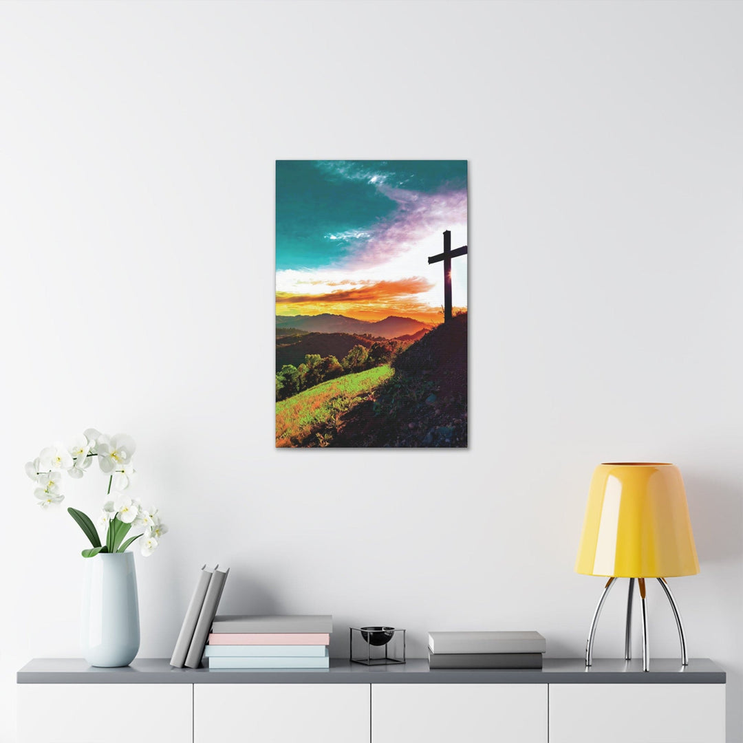 Canvas Wall Art Decor - Cross on Hilltop - Decorative | Wall Art | Canvas Prints