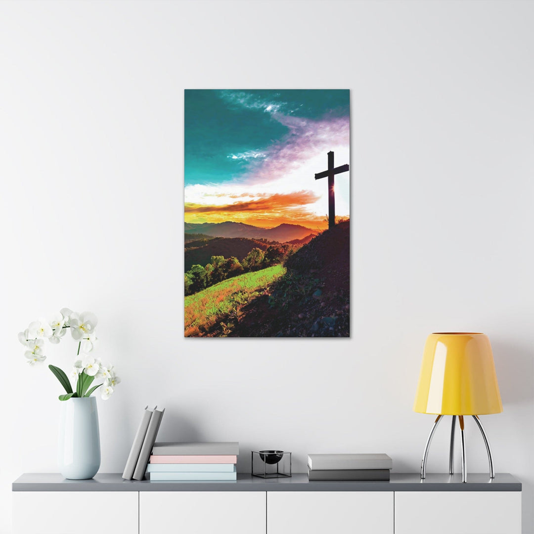 Canvas Wall Art Decor - Cross on Hilltop - Decorative | Wall Art | Canvas Prints