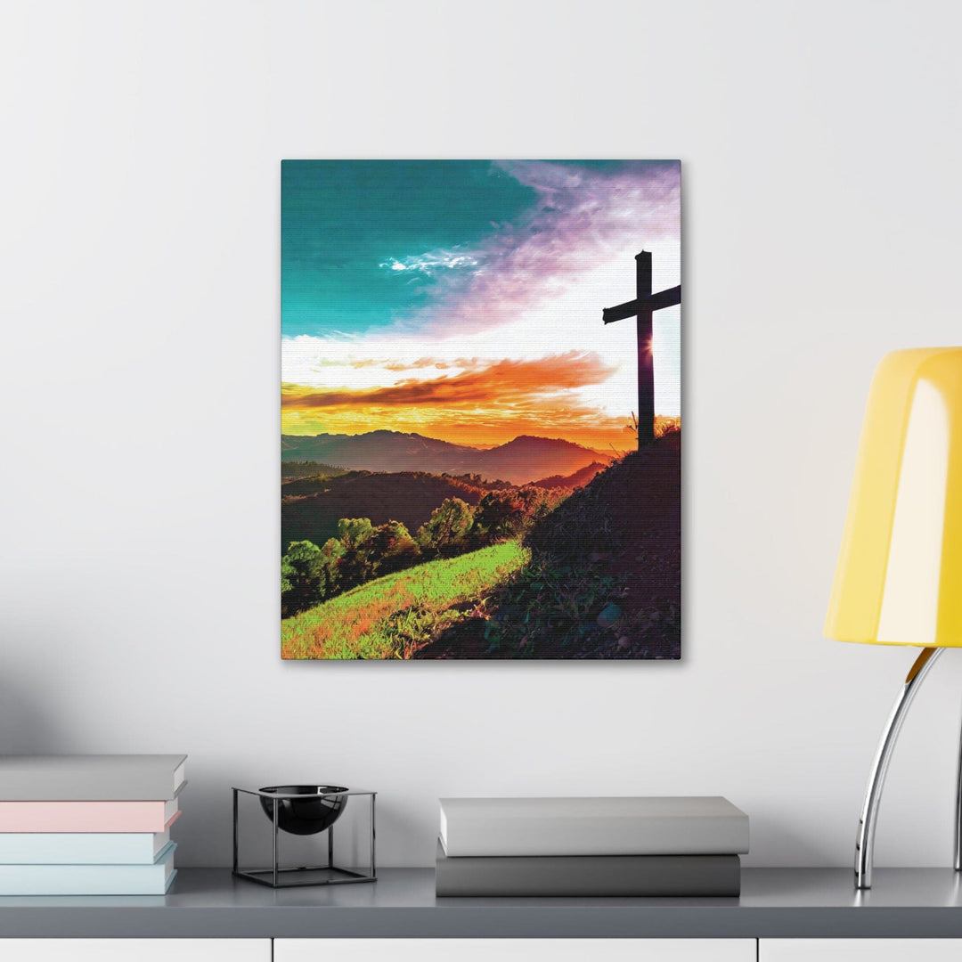 Canvas Wall Art Decor - Cross on Hilltop - Decorative | Wall Art | Canvas Prints