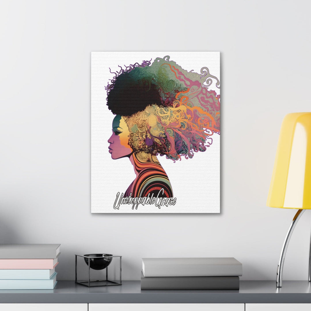 Canvas Wall Art Decor - Female Warrior Clipart Pastel Essence Kaleidoscope