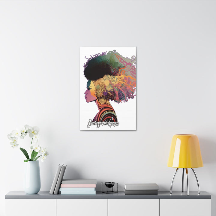 Canvas Wall Art Decor - Female Warrior Clipart Pastel Essence Kaleidoscope