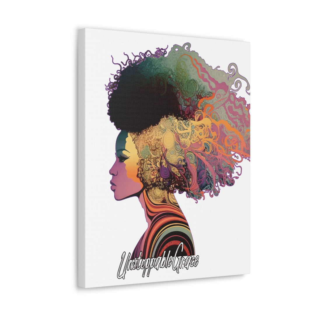 Canvas Wall Art Decor - Female Warrior Clipart Pastel Essence Kaleidoscope