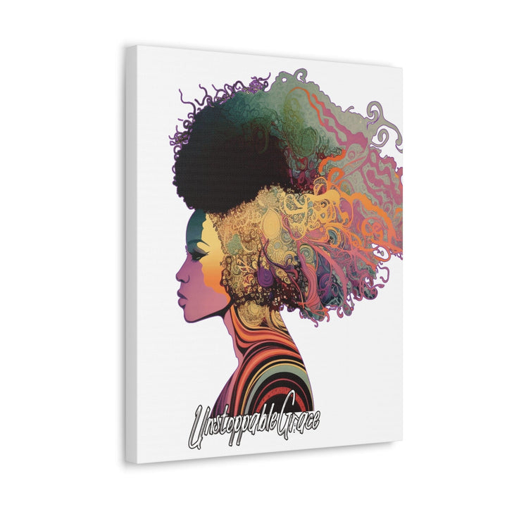 Canvas Wall Art Decor - Female Warrior Clipart Pastel Essence Kaleidoscope