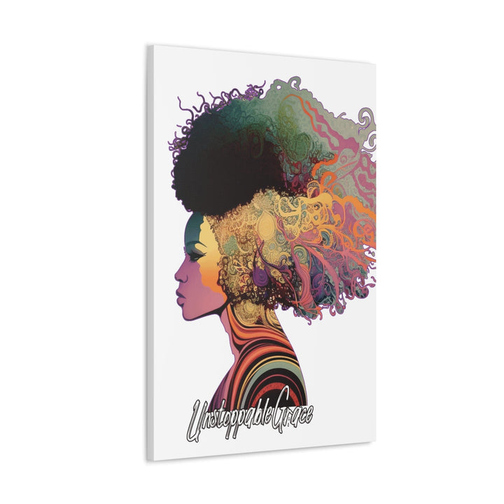 Canvas Wall Art Decor - Female Warrior Clipart Pastel Essence Kaleidoscope