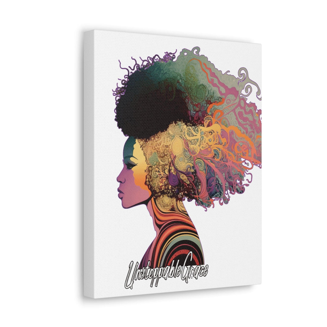 Canvas Wall Art Decor - Female Warrior Clipart Pastel Essence Kaleidoscope