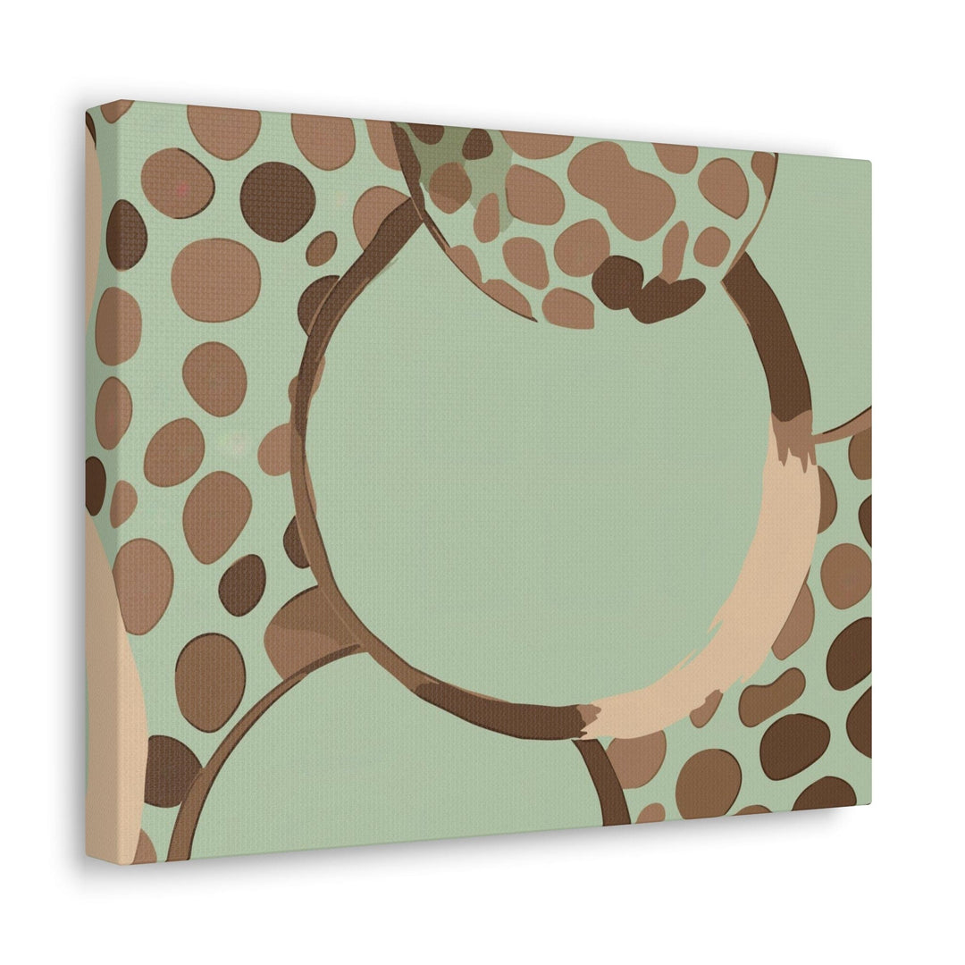 Canvas Wall Art Decor - Green Beige Spotted Print - Decorative | Wall Art