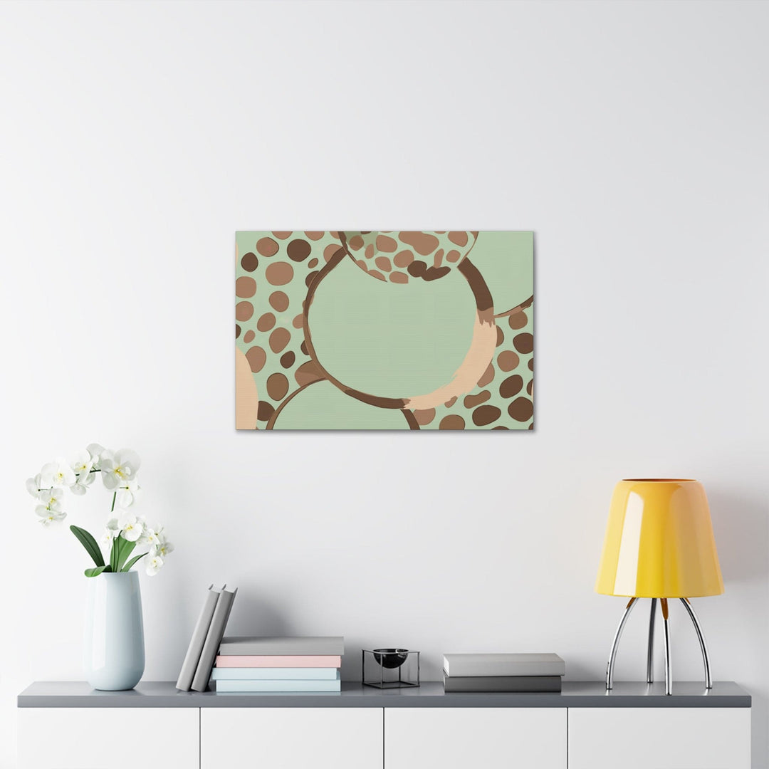 Canvas Wall Art Decor - Green Beige Spotted Print - Decorative | Wall Art