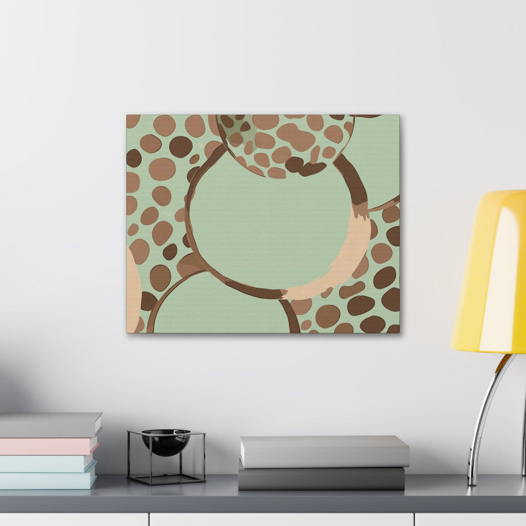 Canvas Wall Art Decor - Green Beige Spotted Print - Decorative | Wall Art