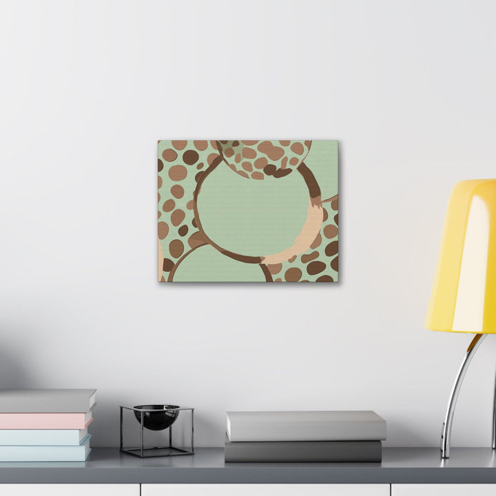 Canvas Wall Art Decor - Green Beige Spotted Print - Decorative | Wall Art