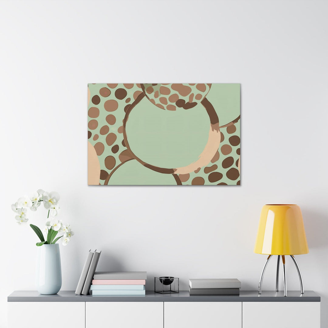 Canvas Wall Art Decor - Green Beige Spotted Print - Decorative | Wall Art