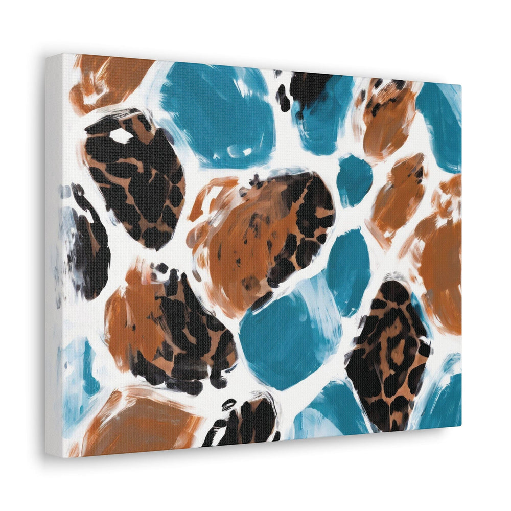 Canvas Wall Art Decor Light Blue and Brown Spotted Pattern - Decorative | Wall