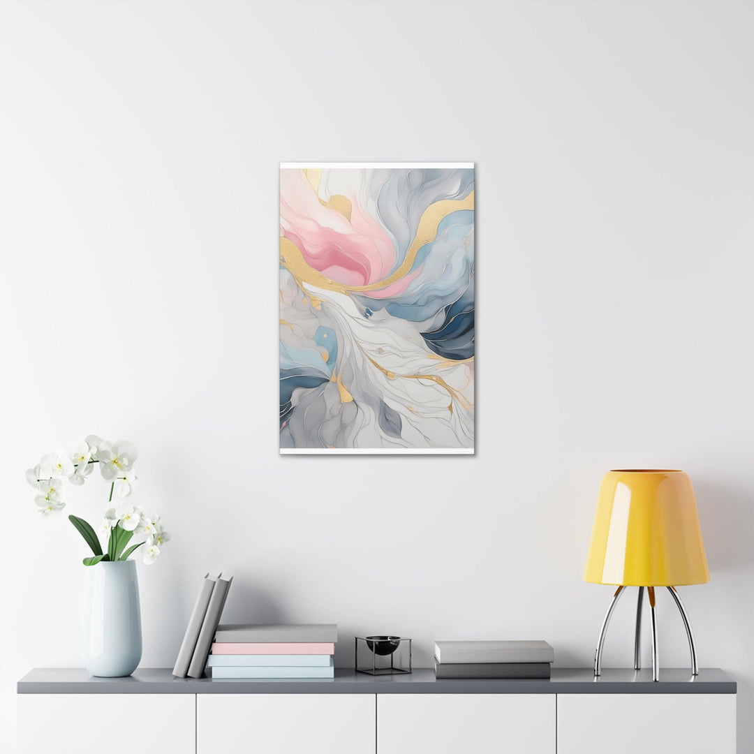 Canvas Wall Art Decor Marble Cloud of Grey Pink Blue 5522 - Decorative | Wall