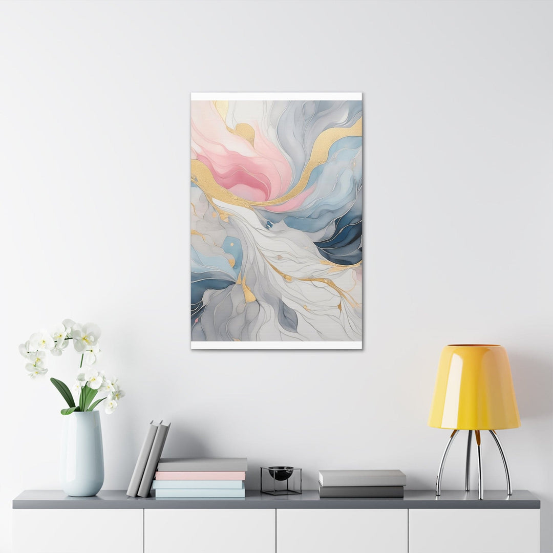 Canvas Wall Art Decor Marble Cloud of Grey Pink Blue 5522 - Decorative | Wall