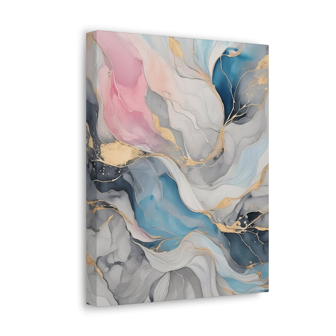 Canvas Wall Art Decor Marble Cloud of Grey Pink Blue 63389 - Decorative | Wall