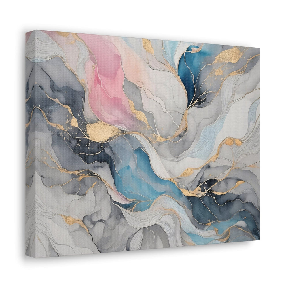 Canvas Wall Art Decor Marble Cloud of Grey Pink Blue 63389 - Decorative | Wall