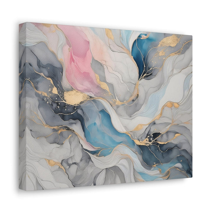 Canvas Wall Art Decor Marble Cloud of Grey Pink Blue 63389 - Decorative | Wall