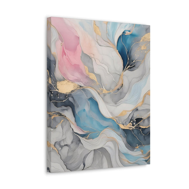 Canvas Wall Art Decor Marble Cloud of Grey Pink Blue 63389 - Decorative | Wall