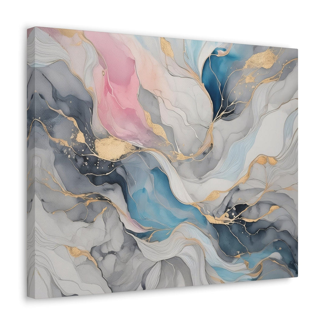 Canvas Wall Art Decor Marble Cloud of Grey Pink Blue 63389 - Decorative | Wall