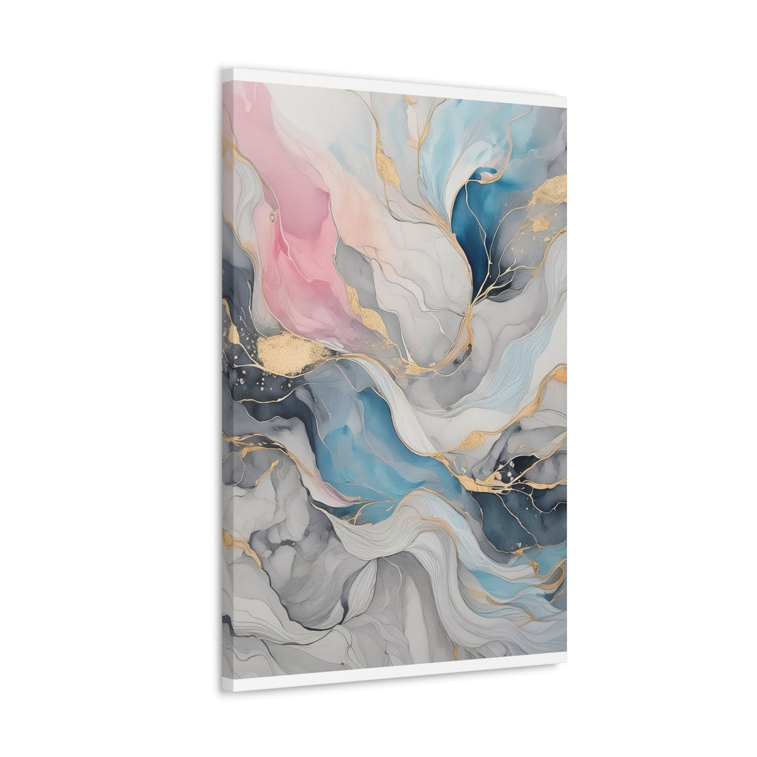 Canvas Wall Art Decor Marble Cloud of Grey Pink Blue 63389 - Decorative | Wall